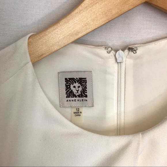 Anne Klein White lace hemmed shift dress size 14 - Picture 4 of 8